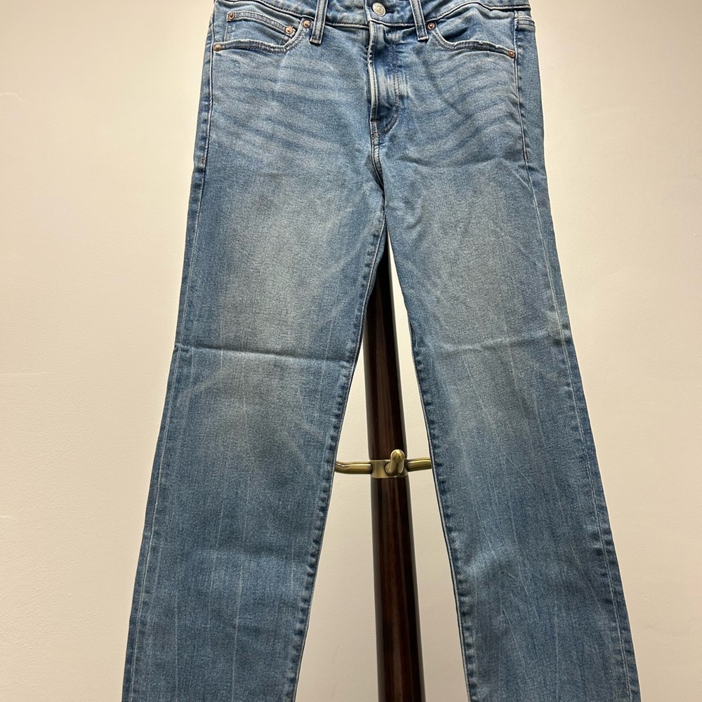 Express Light Blue Straight Jeans